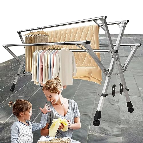 Étendoir à linge en acier inoxydable durable et robuste 240 cm - 3