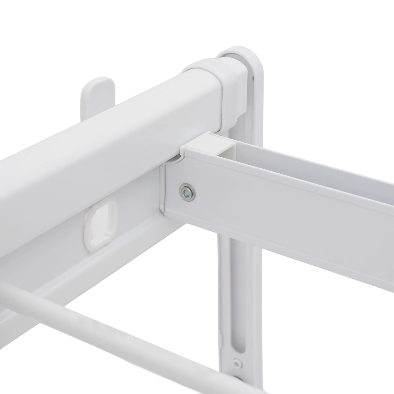 Elektrischer Wäscheständer mit Fernbedienung 24W LED Light Elektrischer Kleiderstange 130-215 cm Decken-Wäscheständer für Hausbalkone, Badezimmer und andere Gelegenheiten (Weiß)