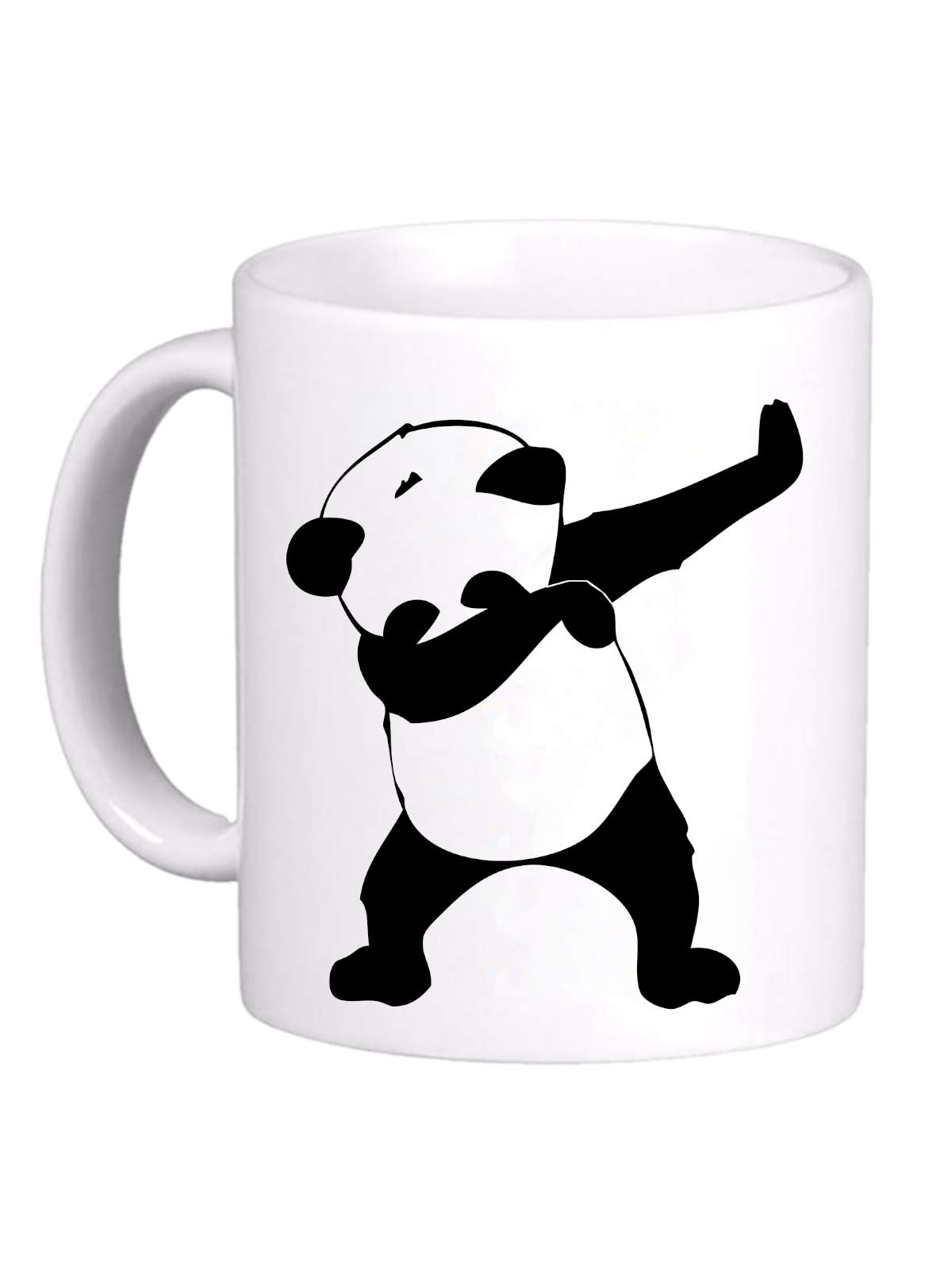 Tazza In Ceramica Panda Dab Style, 9x10 Cm, Divertente E Simpatica, Regalo Personalizzabile Fronte/retro