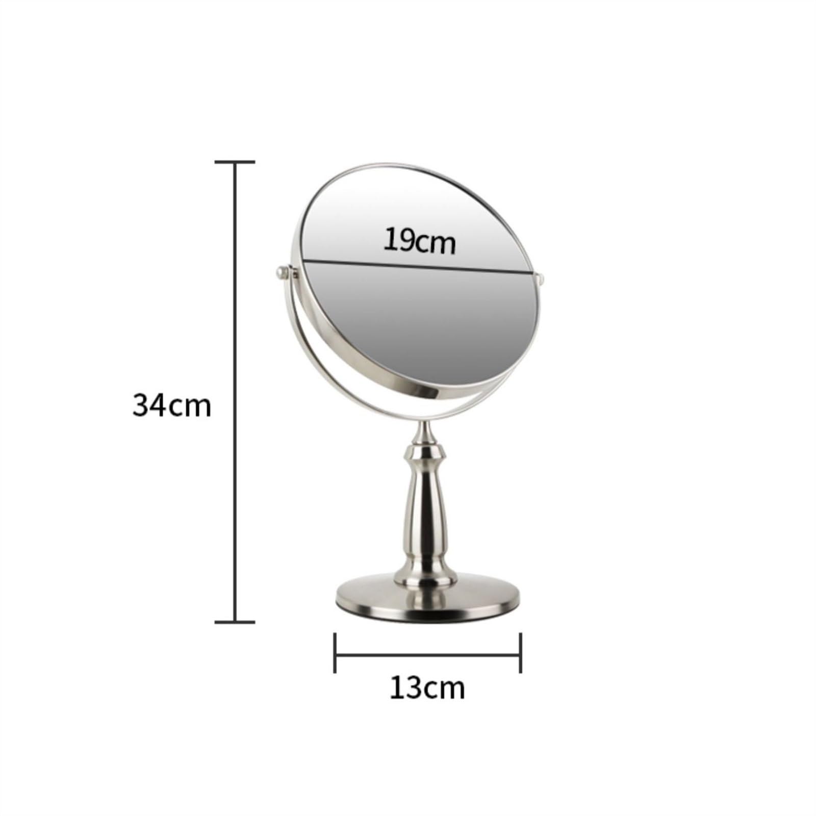 lusterko， Lustro do makijażu HD Metalowe dwustronne powiększające Lustro do makijażu na biurko Lustro do makijażu do sypialni w domu Lustro do makijażu na biurko Lustro kosmetyczne