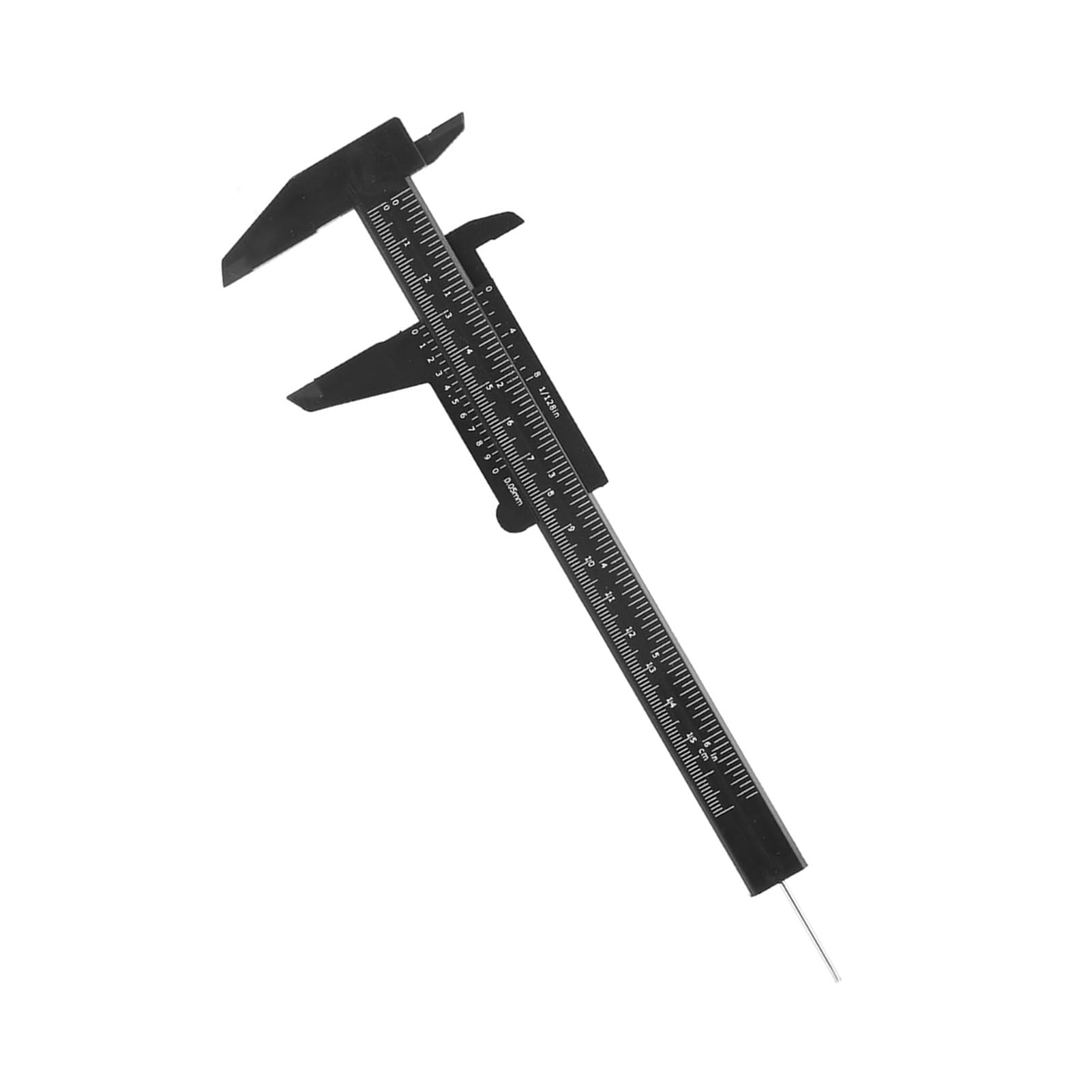 Plastic Double Rule Scale Vernier Caliper Measuring Tool for Jewelry Measurement 150mm Black (Black)