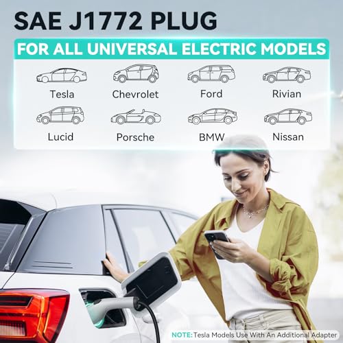 ANDEMAN-Level-2-EV-Charger-32Amp768KW-Electric-Vehicle-Charger-Portable-240VSAE-J1772-and-NEMA-14-50-Plug-Scheduled-ChargingAdjustable-CurrentSmart-APP-25-FT-Cable-for-EV-and-Hybrid-Vehicles