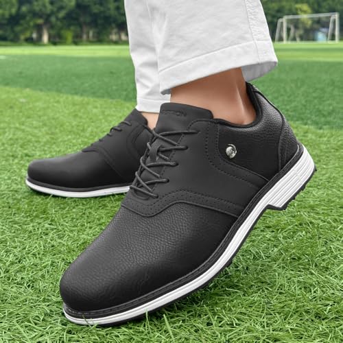 Image of Golf Shoes Men Spikes Classic Golf Footwears Male Walking Sneakers for Golfers Size 7-14