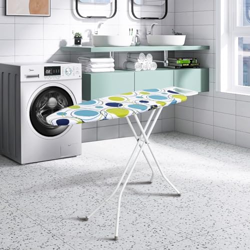 Lightweight Folding Ironing Board Iron Board Iron Rest Sturdy 4 Leg With Strong Frame And 100% Cotton Cover Ironing Boards Free Standing Compact Easy Carry (Large (110 x 33cm)) - Image 4