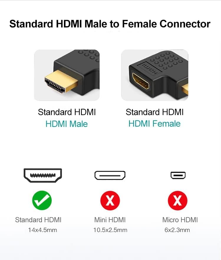 Prolet Right Angle 4K HDMI Extender Adapter Male to HDMI Female L Shape 7 513YeJlckIL