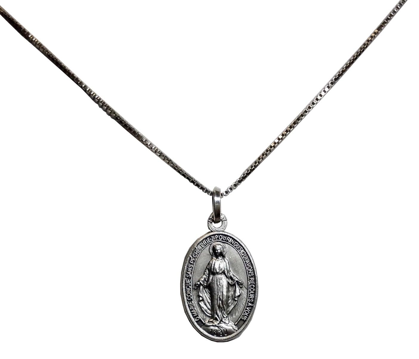 I G J LA MEDALLA MILAGROSA EN PLATA DE LEY 925 - LA ORIGINAL - 100% MADE IN ITALY - LAS MEDALLAS DE LOS SANTOS PATRONOS