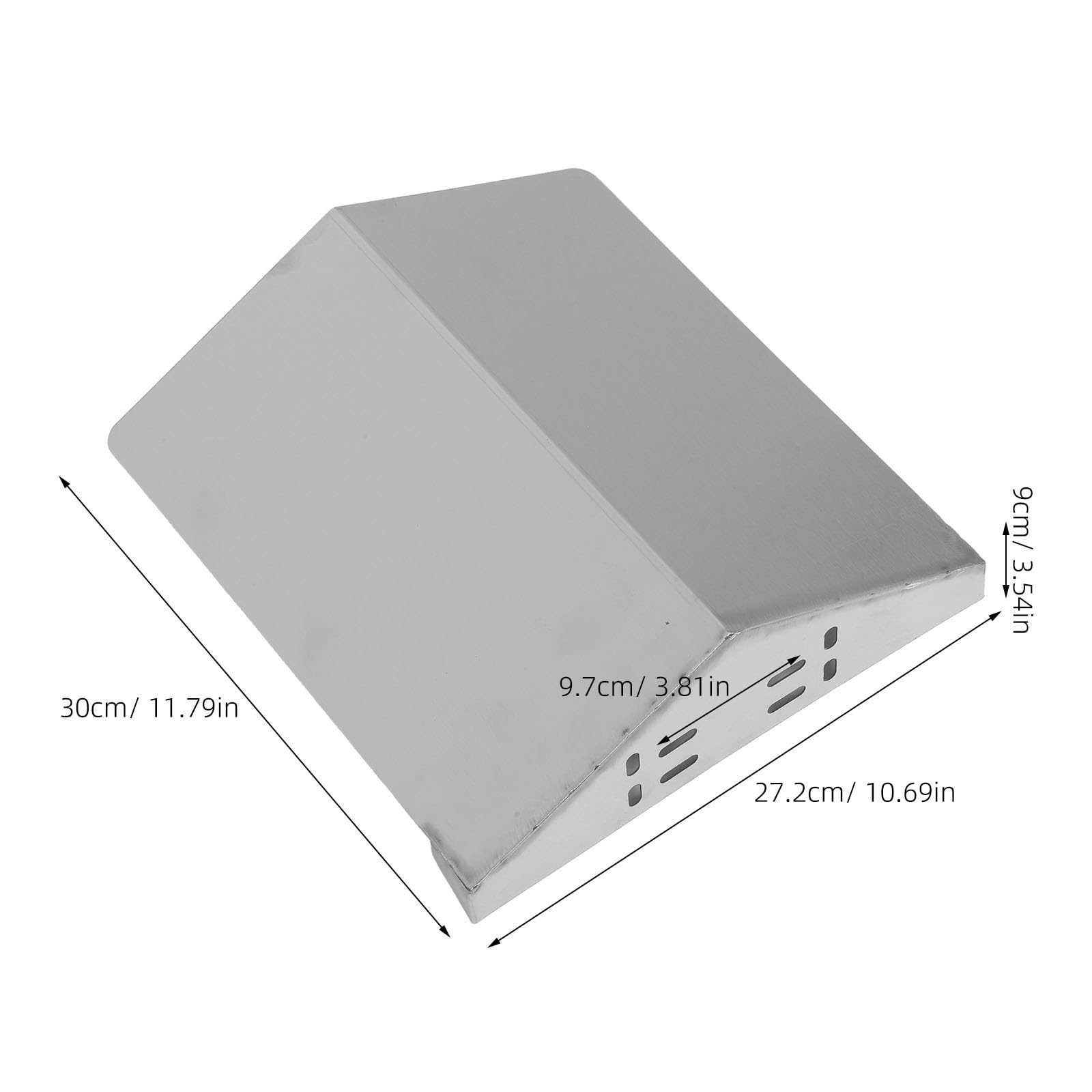 PACKOVE Kamera Einfacher Regenschutzhaube Überwachungskameras für Edelstahl mit Vollschutz Installation Größe 30x27x9cm Silber und Geeignet für Garten und Veranda