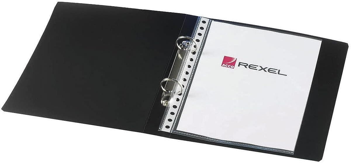 Rexel Budget A5 25mm 2-Rings Polypropylene Ring Binder - Black