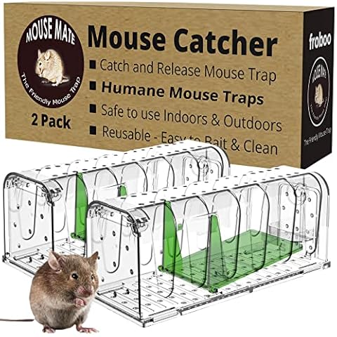 froboo Mouse Traps, Humane Mouse Traps For Indoors That Work, 2 Pack Cover