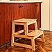 Kitchen Step Stool for Kids with Safety Rail,Toddler Standing Tower for Kitchen Counter, Baby Montessori Stool,Solid Wood Construction,Natural