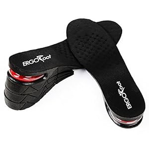 Height Increase Insoles 4-Layer 3.54 inch Air Cushion Taller Shoes Insoles Heel Insert for Men and Women by ERGOfoot