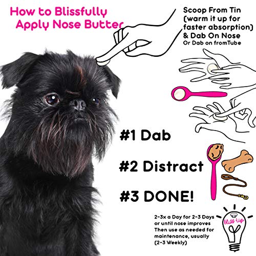 Image of The Blissful Dog Affenpinscher Nose Butter for Dry, Cracked Skin, Lick-Safe Dog Nose Balm with Moisturizing Shea Butter, Almond, Olive, and Essential Oils, Pet Supplies, Uncented, 8 oz.