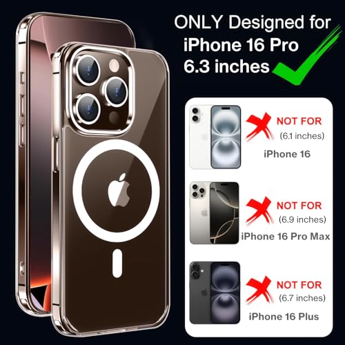 Coque silicone rigide iPhone 16 Pro Magsafe transparente et antichoc intégrale - 2