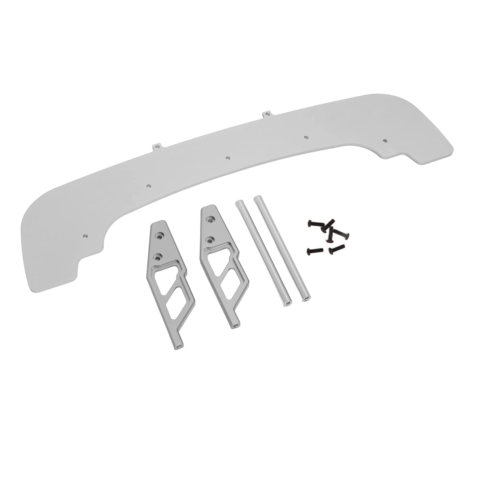 Zderzak przedni RC stop aluminium 310mm wytrzymały, odporny na rdzę ulepszony zamiennik dla samochodów RC 1/7 1/8 Series (Srebrny)