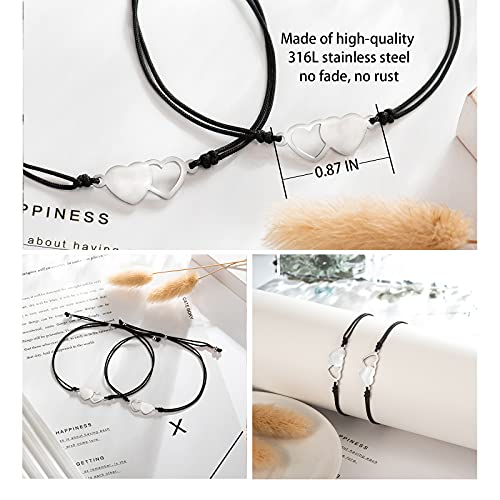 Image of Tarsus 2 /3 /4 /5 /6 Pcs Best Friend Bracelets Bff Matching Heart Bracelet