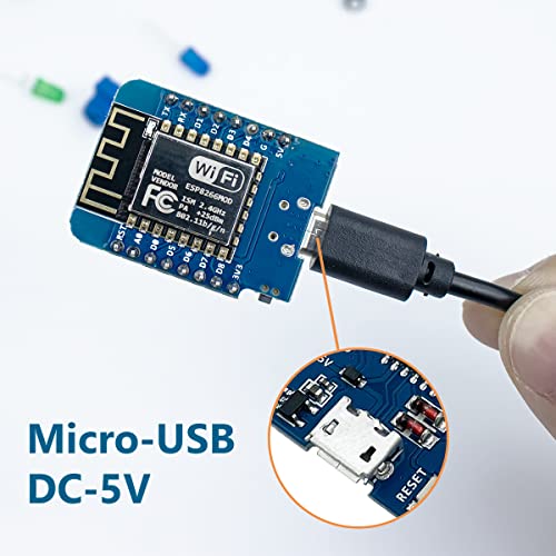 Image of Hosyond 5Pcs D1 Mini NodeMcu ESP8266 ESP-12F WiFi Module Development Board Compatible with Arduino /WeMos D1 Mini