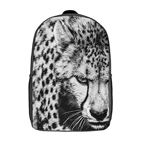 Sac à dos imprimé 3D guépard mode 17 pouces sac école unisexe léger