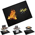 BAKEWAY Under Grill Mats for Outdoor Blackstone Griddle - 36 X 48 inch Easy to Clean Reusable Grill Mat for Deck and Patio, Indoor Fireplace Mat Fire Pit Mat, Fireproof & Waterproof & Oil Proof