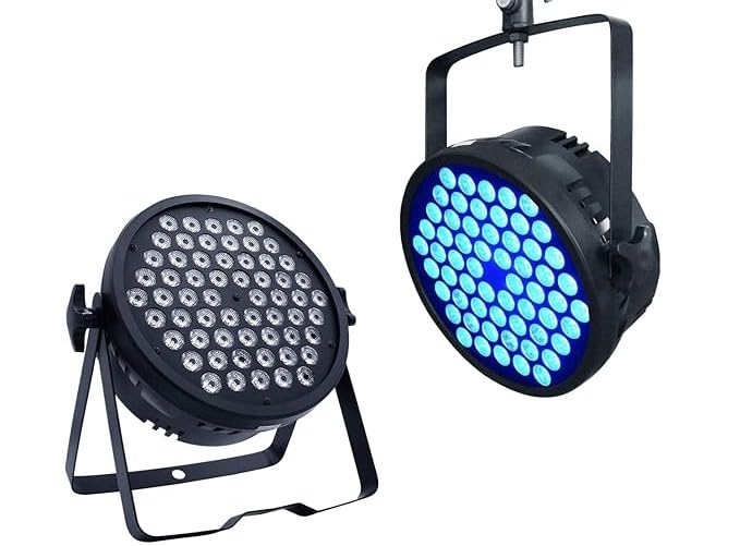 Multi-Colour 240 Volt, 60 LEDs Par Light for Stage,Banquet Hall Decoration,Black Color, Easy Setup-image-24