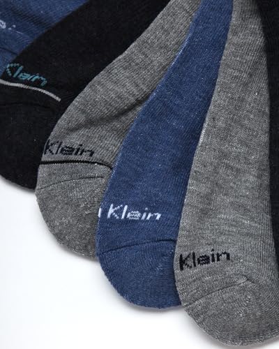 Image of Calvin Klein Mens 6 Pack Cushioned Low Cut Tab No Show Socks