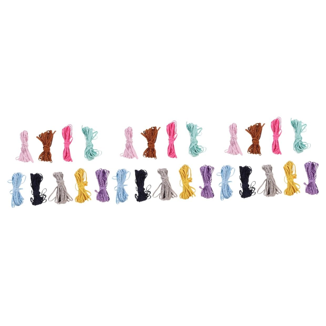 SHINEOFI 27 Piezas DIY Banda Elástica Plana Artesanía Cordón Elástico Coser Bandas Elásticas Artesanías Hechas A Mano Elásticos Banda Elástica Trenzada Elásticos Coloridos Suministros De