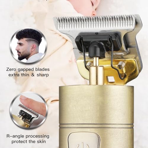 Professional-Hair-Clippers-for-Men-Hair-Clipper-Electric-Hair-Trimmer-Professional-Haircuts-Machine-Vintage-LED-Display-Rechargeable-Hair-Clipper-for-MenGold