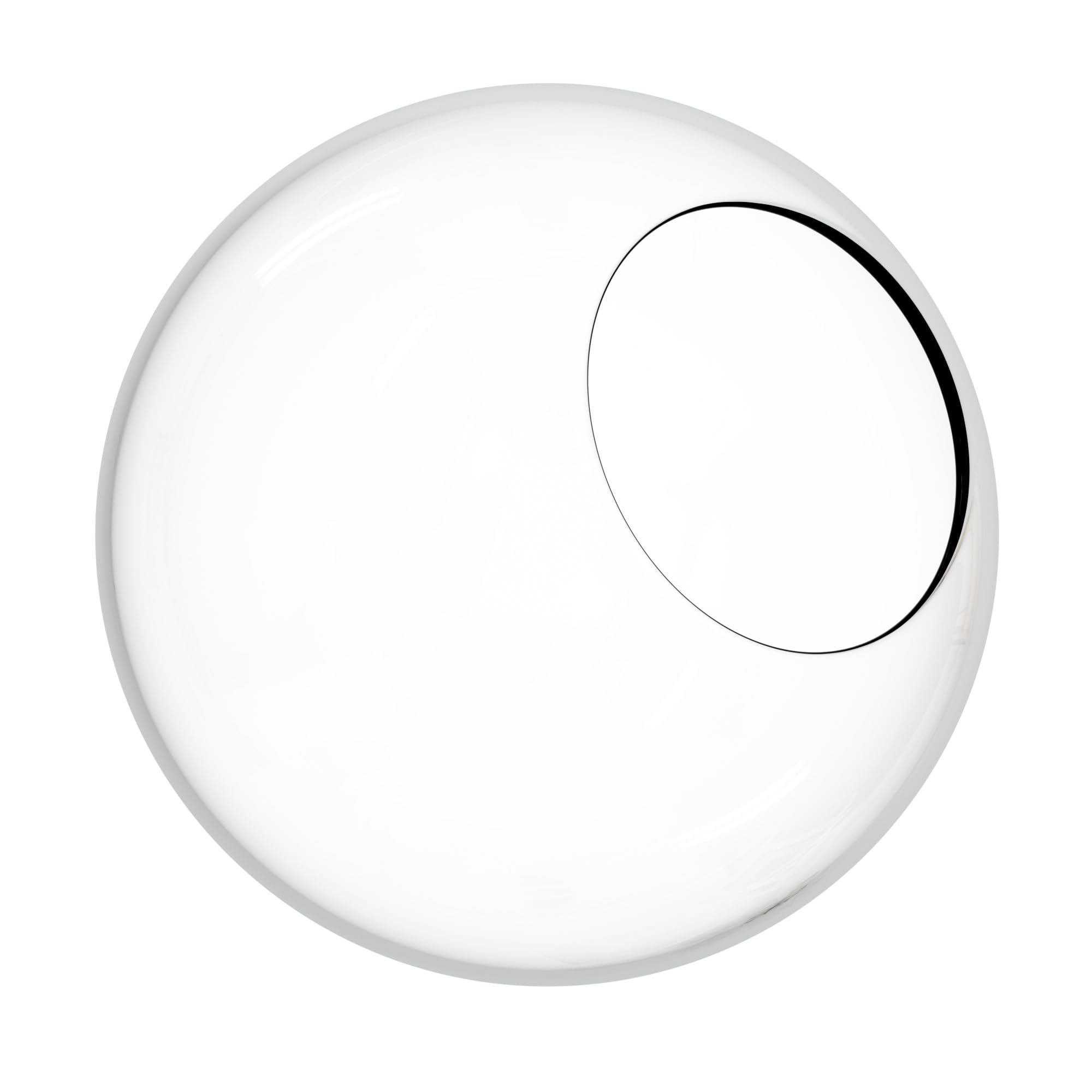 KASTLITE 6" Clear Acrylic Lamp Post Globe, 2.81" Neckless Opening, USA Made