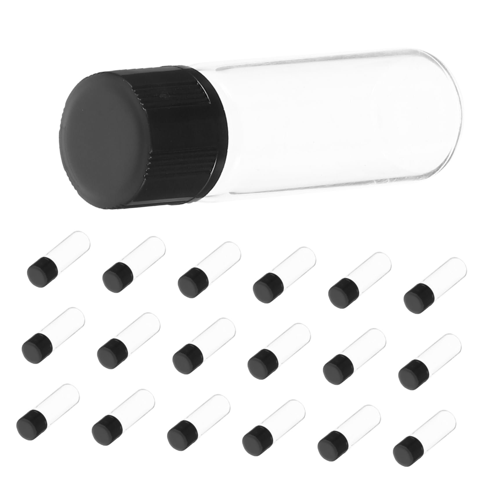 MAGICLULU 100 Pezzi Bottiglie di Vetro da 5ml con Tappi, Flaconi Campione Trasparenti con Fondo Piatto in Vetro, Facile da Riempire e Tenuta per Laboratorio