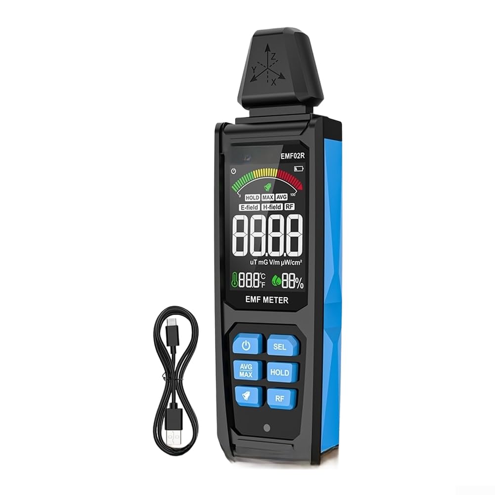 EMF - Medidor de radiación digital LCD para 4s EMF