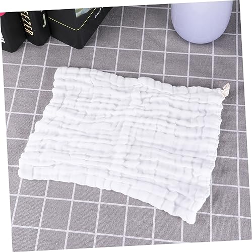4pcs Soft Cotton Gauze Handkerchiefs Quick Dry Washcloths Absorbent Muslin Bibs for Newborns Pre Washed and Breathable Towel White3