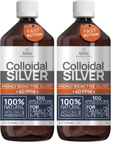 Argent Colloïdal 40 PPM bio disponible pur, oligo-élément supérieur de qualité maximale