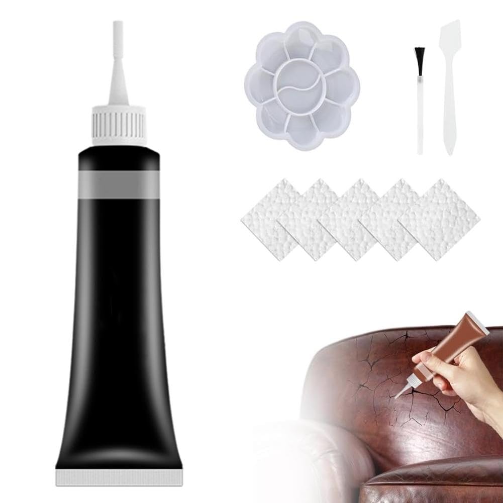 Advanced Leather Repair Gel, 2025 Upgraded Quick and Easy to Use Leather Repair Kit for Car Seat Furniture Sofa Couch Jacket Purse Repair Kit, Waterproof and Wear-Resistant, No Peeling.
