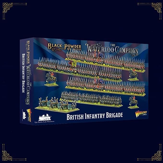 Miniatura 4 de Wargames Delivered - Warlord Games Black Powder War - Waterloo Brigada de infantería británica, soldados de mesa de guerra revolucionaria para