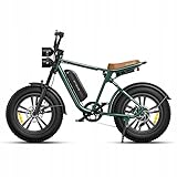 Supermotore aggiornato: la bicicletta elettrica ENGWE M20 ha due batterie al litio da 48 V 13 Ah e un potente motore brushless ad alta velocità. Raggiunge una velocità massima di 25 km/h e offre una portata di 50 km in modalità elettrica pura e 75 km in modalità supporto. Ideale per avventure all'aria aperta.
