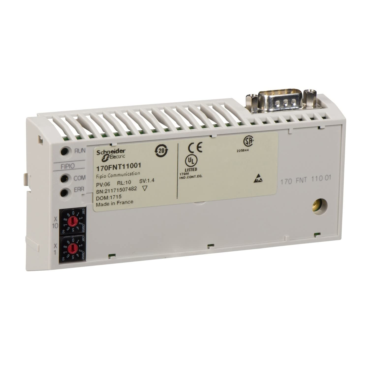Schneider 170FNT11001 adaptateur Fipio V2 pour transmission données stable