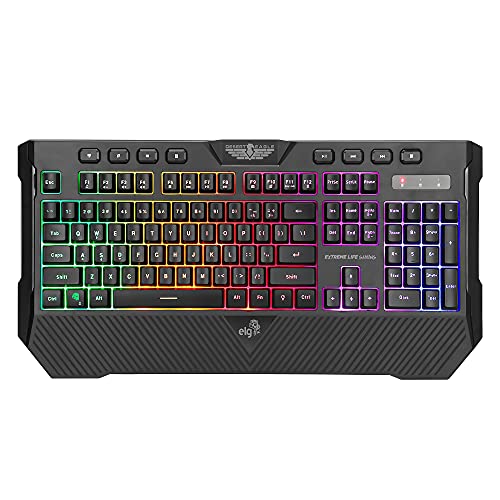 Teclado Gamer Desert Eagle com Tecnologia de Membrana Tripla - TGDE ELG