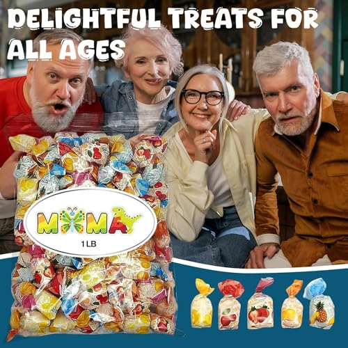 Fruit Filled Hard Candy Individually Wrapped - 2 lb Delicious Assorted Variety Pack for Snacking & Sharing - Bag of Candy for Mima's Christmas Holiday-Stocking Stuffer sale