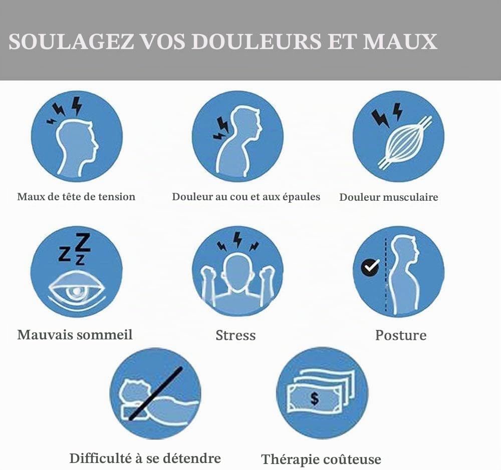 Hamac pour la tête du Cou, Appareil de Traction cervicale pour la Douleur, Appareil de Traction pour la tête du Cou, idéal pour la thérapie Physique et Le soulagement de la Douleur au Cou, avec masq