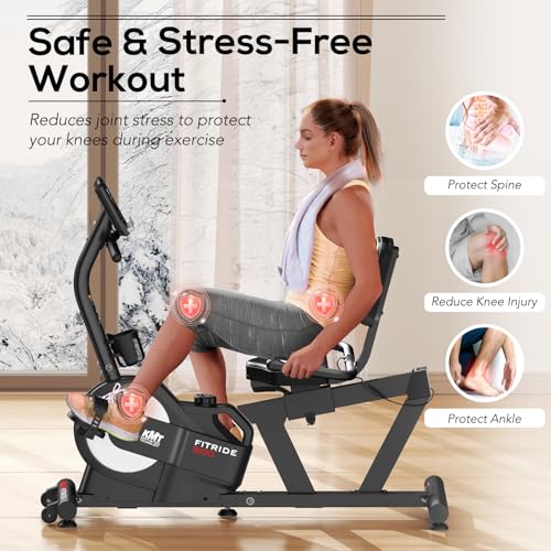 KeppiFitness Recumbent Exercise Bike, Recumbent Bike for Adults with Magnetic Resistance, Exercise Bike for Home 380LB Capacity, Cardio Stationary Bikes for Seniors with Pulse Sensor - Image 5