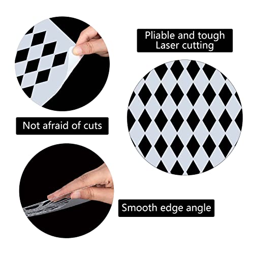 GORGECRAFT Rhombus Stencil Geometric Templates 30x30cm Large Washable Reusable Plastic Square Stencil Sign for Painting on Wood Wall Scrapbook Card Floor Drawing DIY Furniture Decor Crafts - Image 3