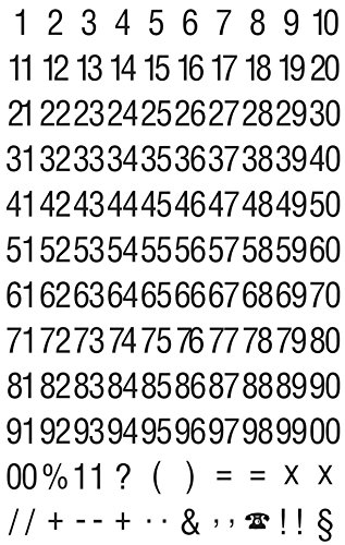AVERY Zweckform 3721 Zahlen Etiketten (0-9 6,5 mm, Folie, starker Halt) 252 Aufkleber