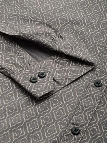 Image of Majestic Man Custom Abstract Printed Pure Cotton Slim Fit Casual Shirt