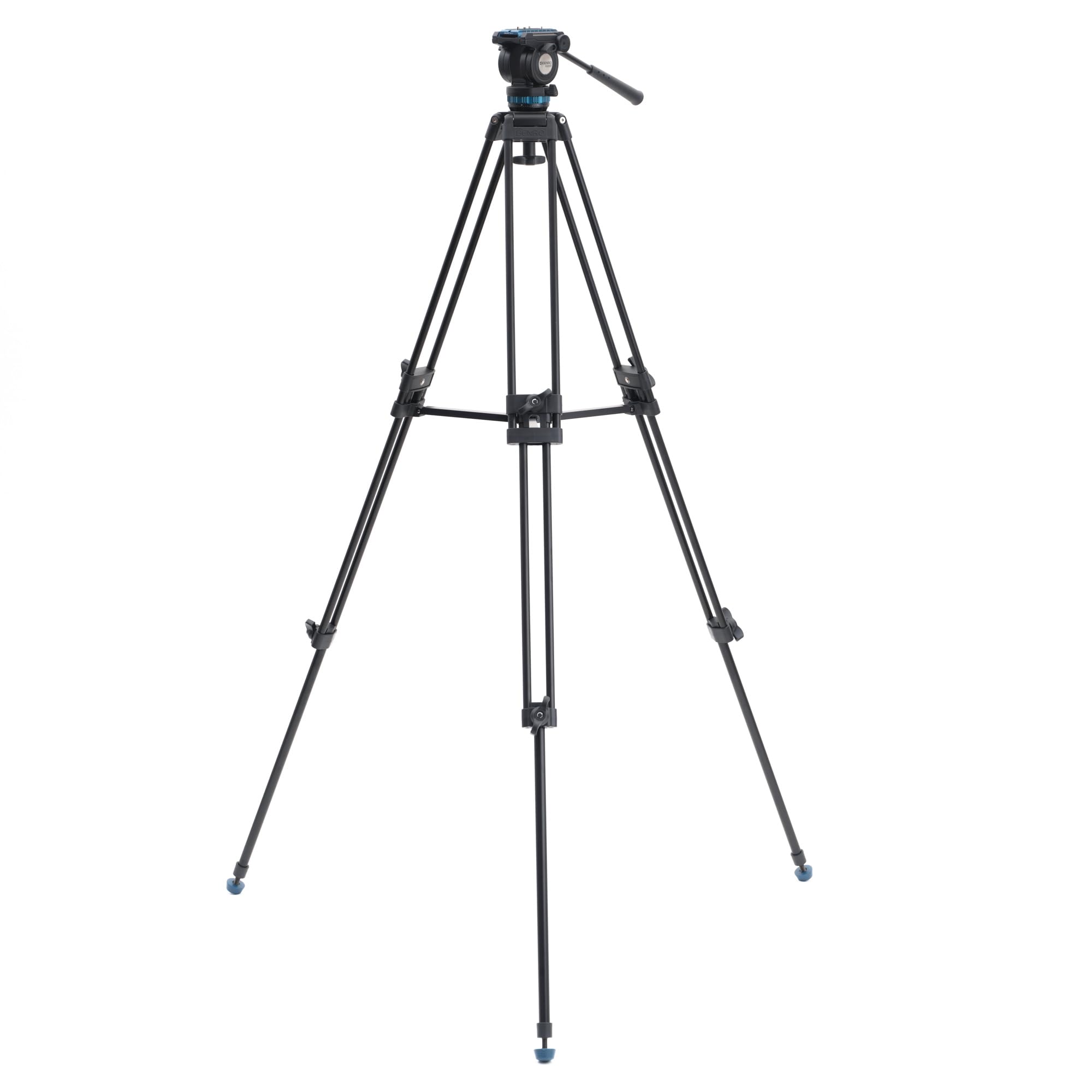 KH25PC - Treppiede video con testa, carico utile di 15 libbre, trascinamento continuo della panoramica, piastra per fotocamera anti-rotazione (KH25PC)