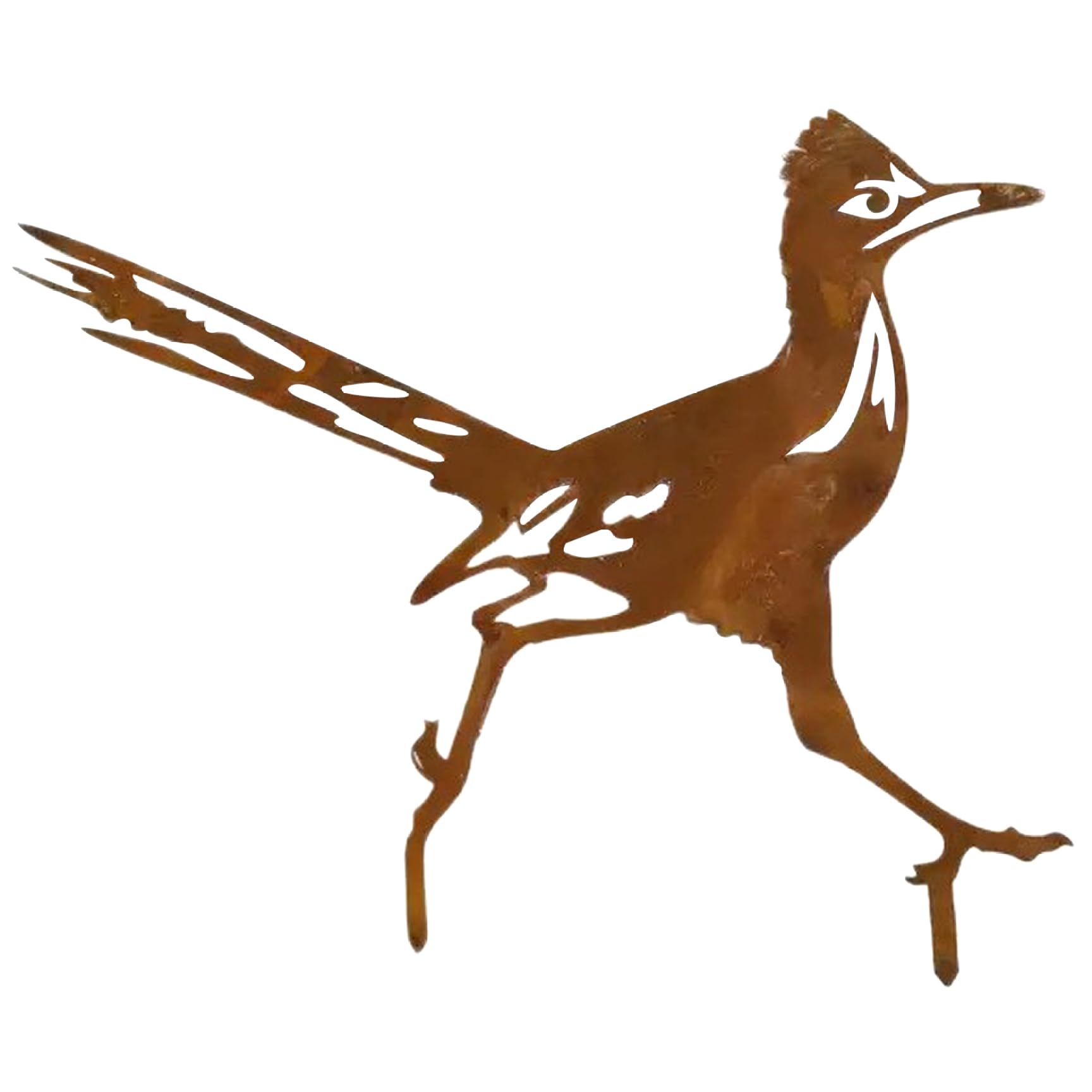 Décoration de Cour en Métal Roadrunner Rouillé | Piquets Jardin 3D pour Patio