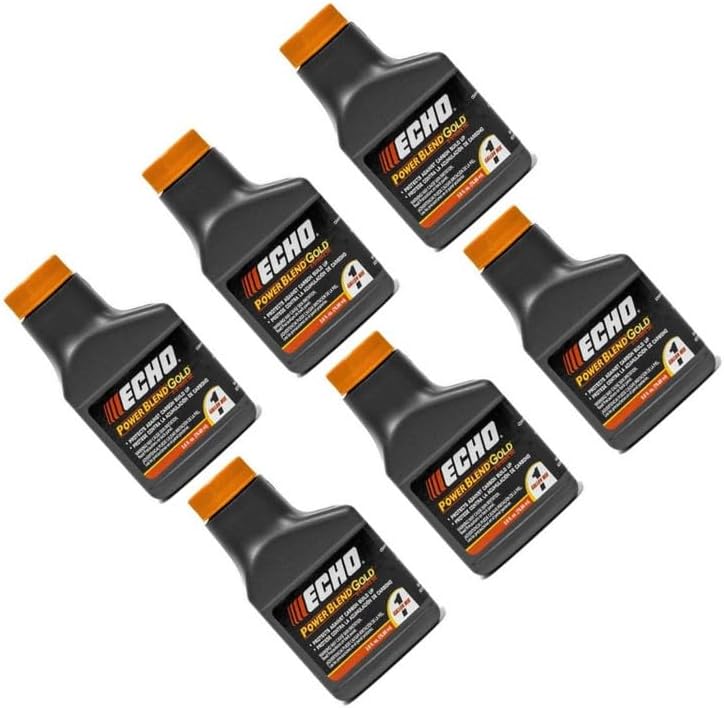 (6) Echo Oil 2.6 oz Bottles 2 Cycle Mix For 1 Gallon Power Blend Extended Life