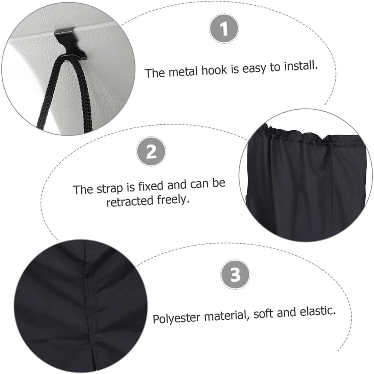 1set Car Divider Curtain Black Easy Installation Privacy Sunshade for Front and Rear Seats for Sun Protection and Sight Isolation