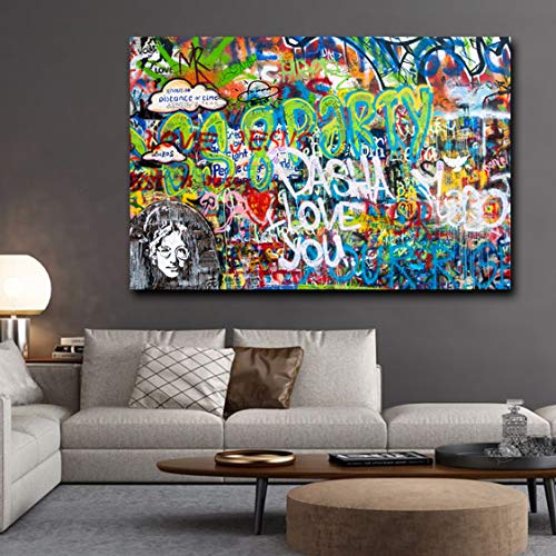 Danjiao Toile Peinture À L’Huile Abstraite John Lennon Mur Art Peinture À L’Huile Affiche Toile Peinture Imprimer Des… - Les Beatles, Paul McCartney, John Lennon, RIngo Starr, George Harrison Danjiao Toile Peinture À L'Huile Abstraite John Lennon Mur Art Peinture À L'Huile Affiche Toile Peinture Imprimer Des… – Image 4