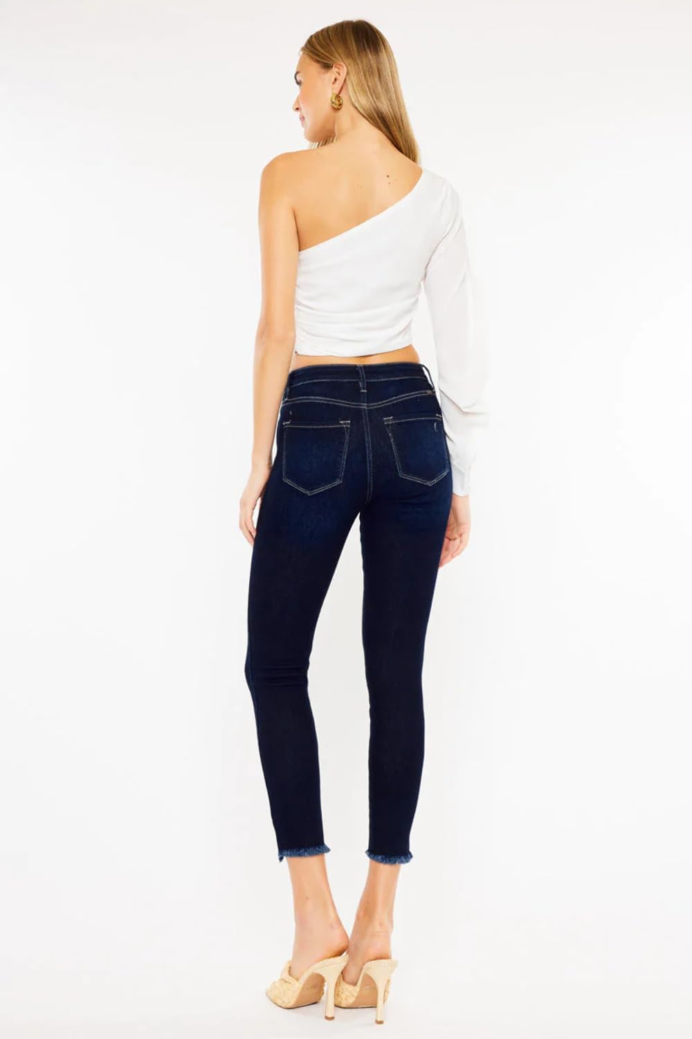 SALT TREE Kancan - Hadlee HIGH Rise Ankle Skinny Jeans - KC8604-NV