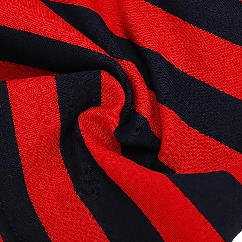 Roupas para Cães Listradas Roupas para Cães Vermelho Azul 2 Pernas Confortável Respirável Uso Diário