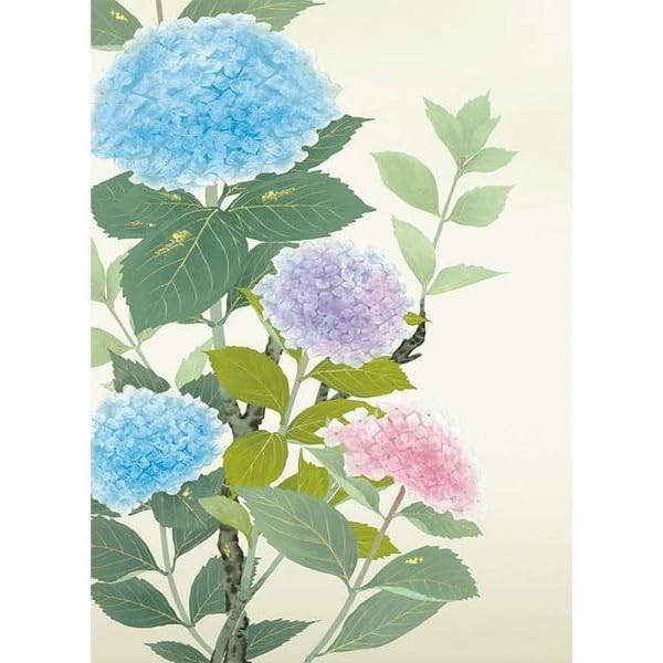 北山歩生 『紫陽花』尺三立 複製画 高精細巧芸画 新品 あじさい 夏